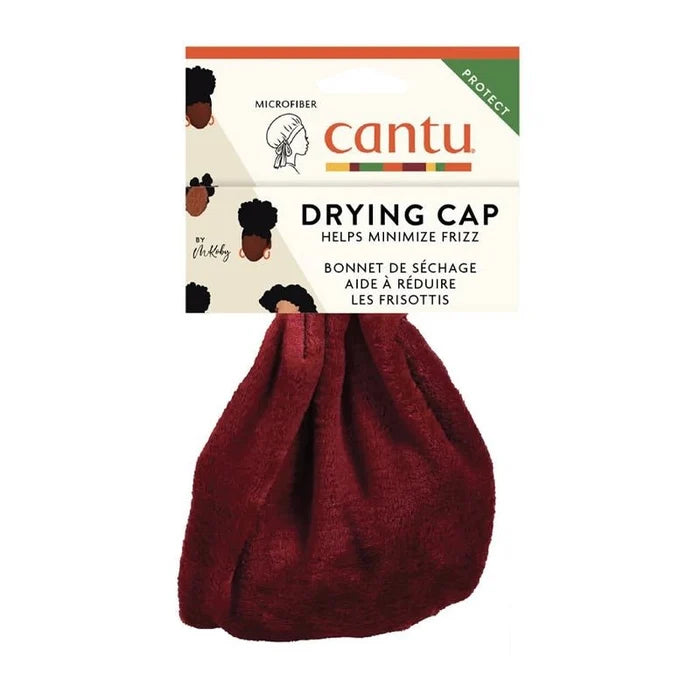 Microfiber Hair Drying Cap for Curly, Wavy & Coily Hair - Burgundy