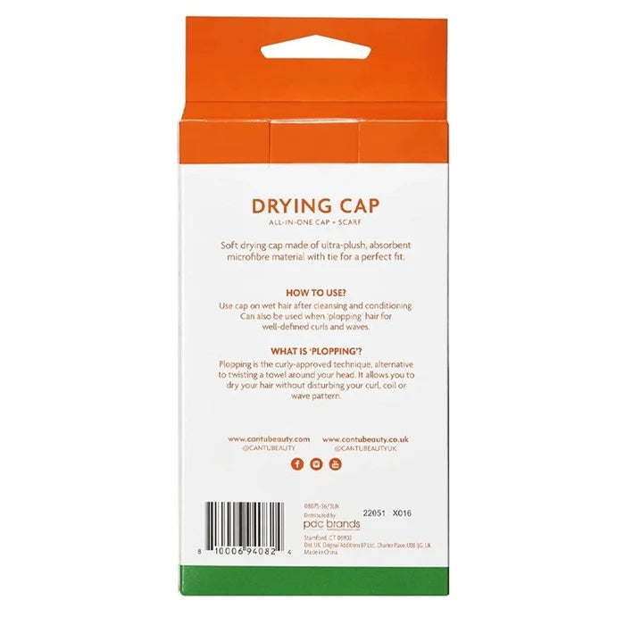 CANTU Microfiber Hair Drying Cap for Curly, Wavy & Coily Hair - Burgundy in Kuwait - Waha Lifestyle