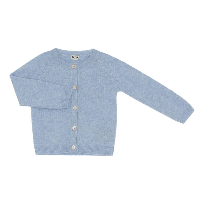 Minilux cashmere cardigan i lyseblå
