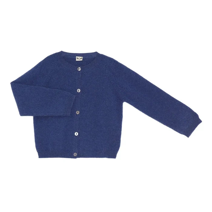 Minilux cashmere cardigan i marineblå