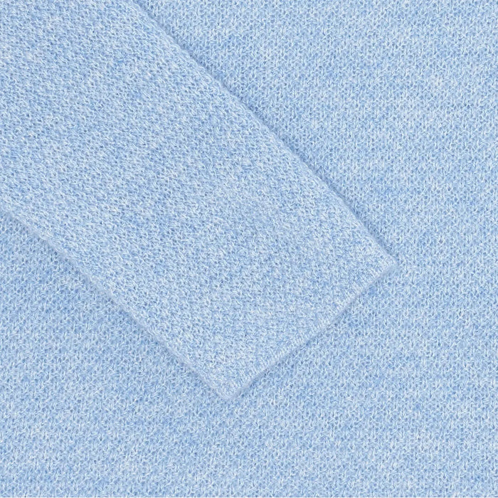 Minilux cashmere pullover i lyseblå med 2 knapper ved skulder