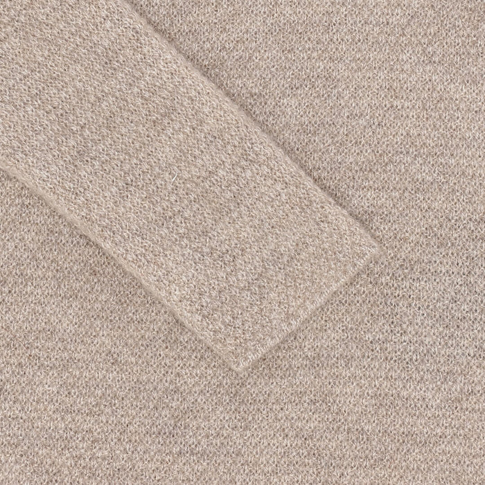 Minilux cashmere pullover med 2 knapper beige