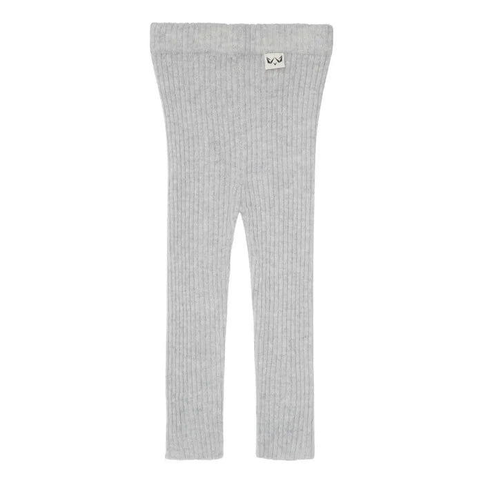 Minilux cashmere rib leggings lysegrå-0
