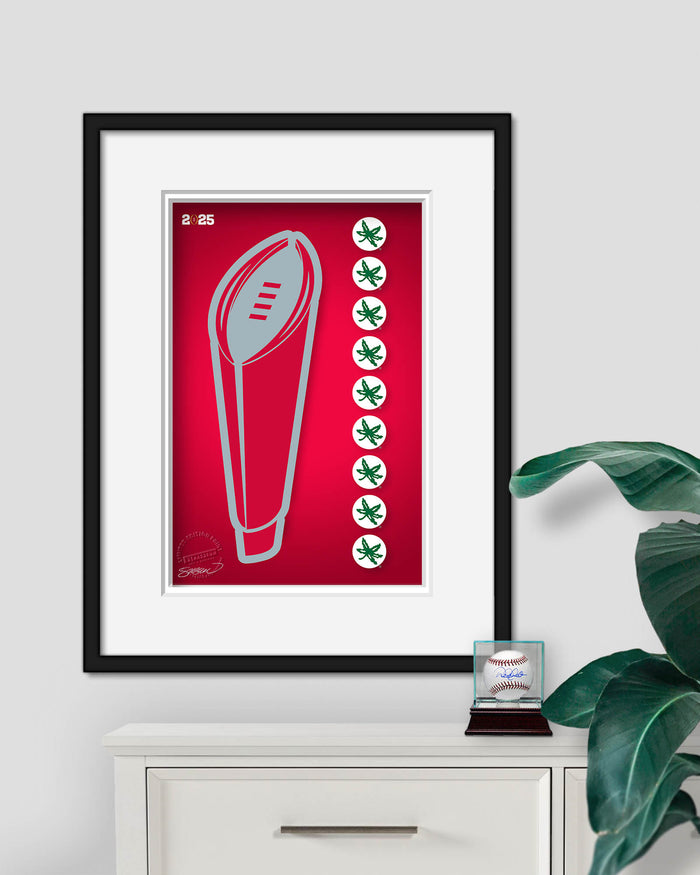 Minimalist College Football Champions 2024 Limited Edition Art Print
