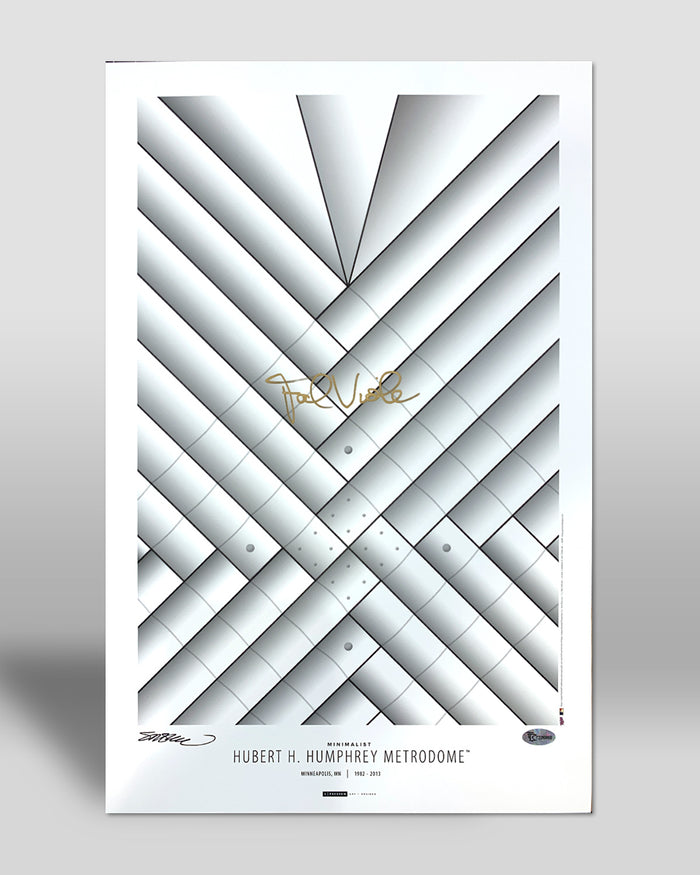 Minimalist Metrodome Poster Print - Frank Viola Signed