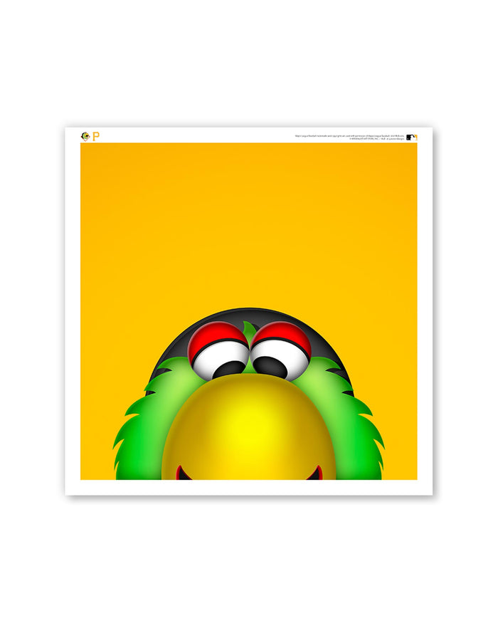 Minimalist Pirate Parrot Square Poster Print