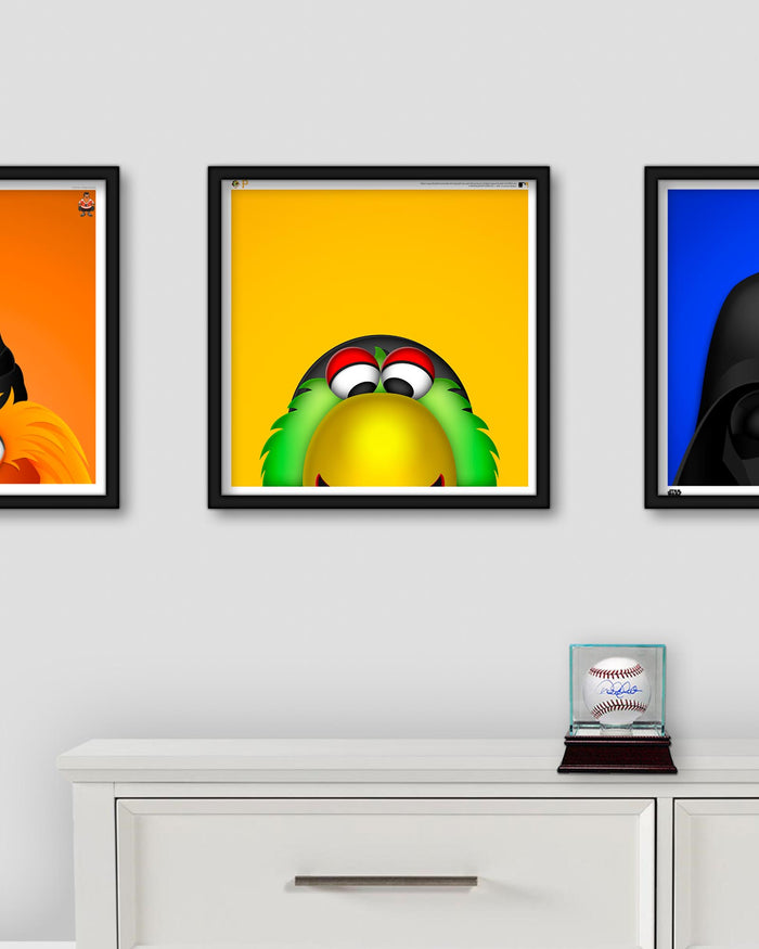 Minimalist Pirate Parrot Square Poster Print