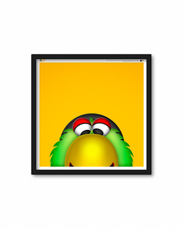 Minimalist Pirate Parrot Square Poster Print
