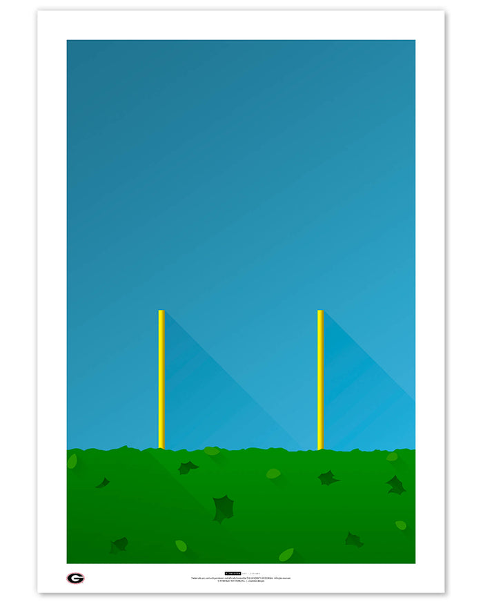 Minimalist Sanford Stadium Art Print