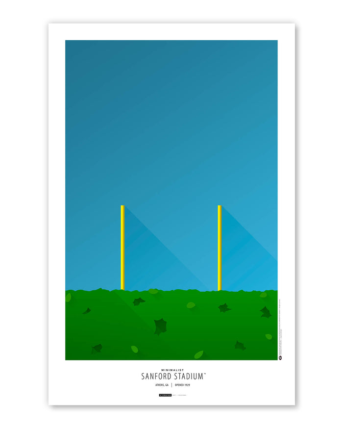 Minimalist Sanford Stadium Art Print
