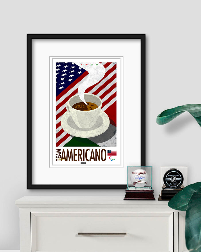 Minimalist Team USA Paralympic 2026 Milano Cortina Limited Edition Print