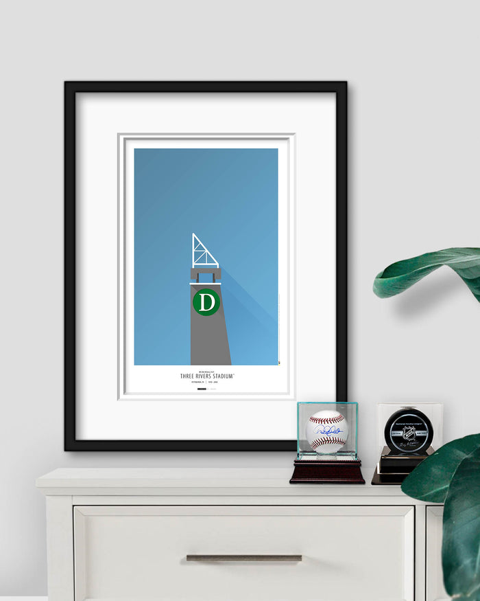 Minimalist Three River Stadium Art Print