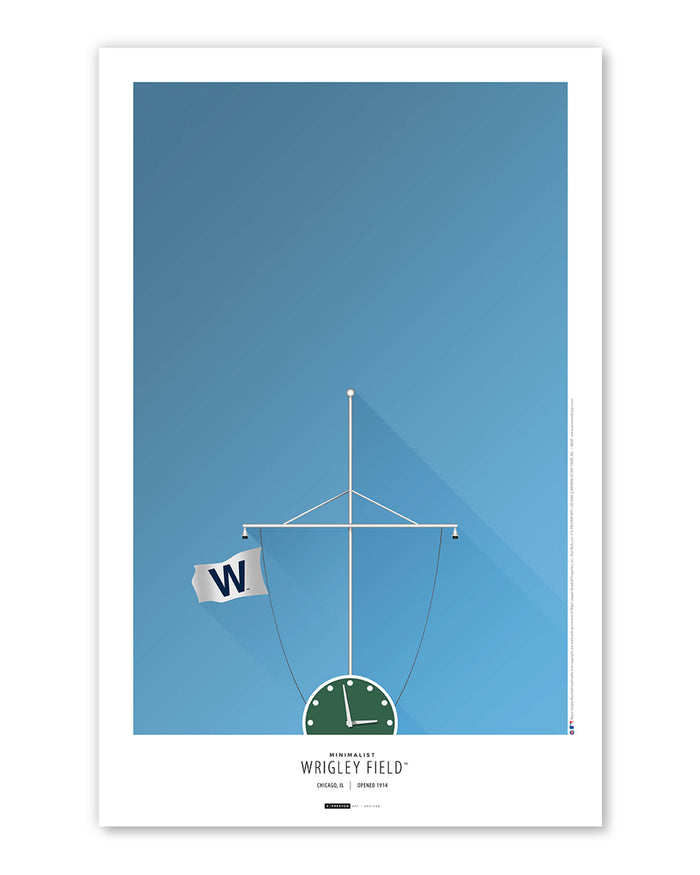 Minimalist Wrigley Field Art Print