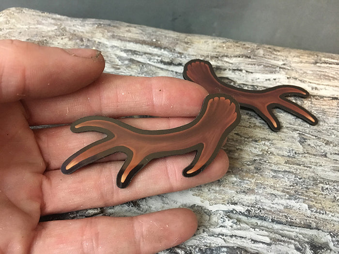 MISSMONSTER X HEY CHICKADEE ANTLER BARRETTES - PRINTED PLASTIC