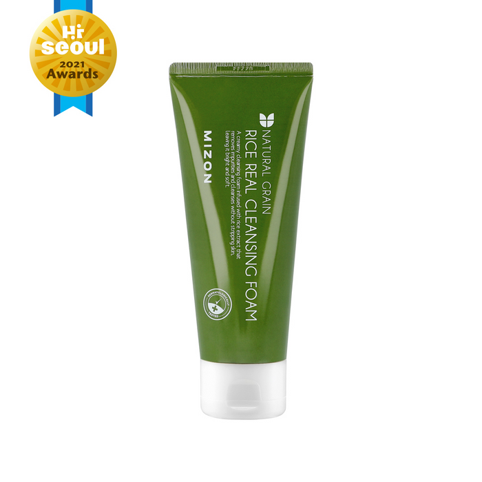 Mizon Natural Grain Rice Real Cleansing Foam غسول للوجه بخلاصه الرز