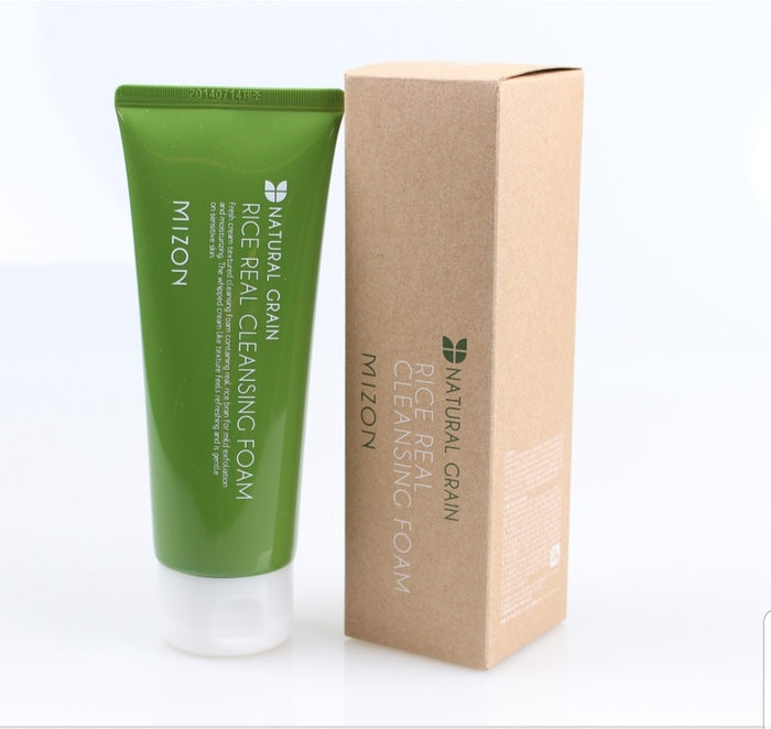 Mizon Natural Grain Rice Real Cleansing Foam غسول للوجه بخلاصه الرز