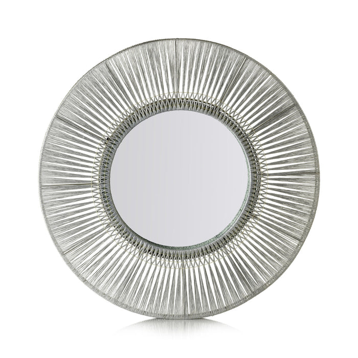 Mnemba Interlaced Wall Mirror - Silver Grey - Wall Mirror by Carlyle Avenue
