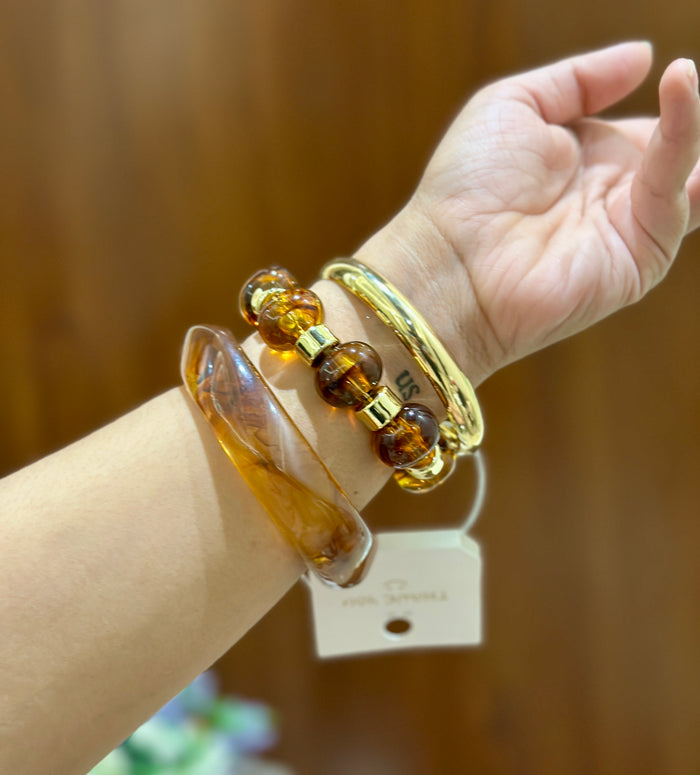 Modern Resin Bangle Stack Set Of 3 RB 07