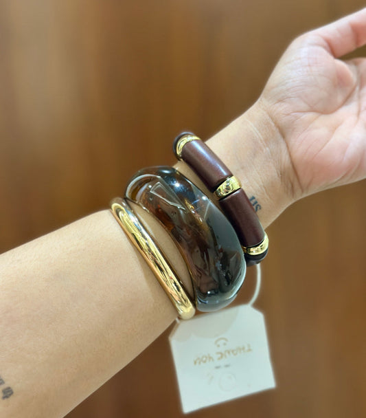 Modern Resin Bangle Stack Set Of 3 RB 09