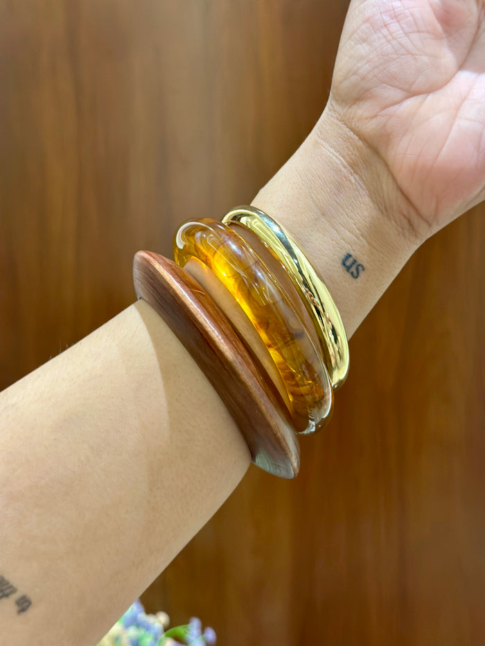 Modern Resin Bangle Stack Set Of 3 RB014