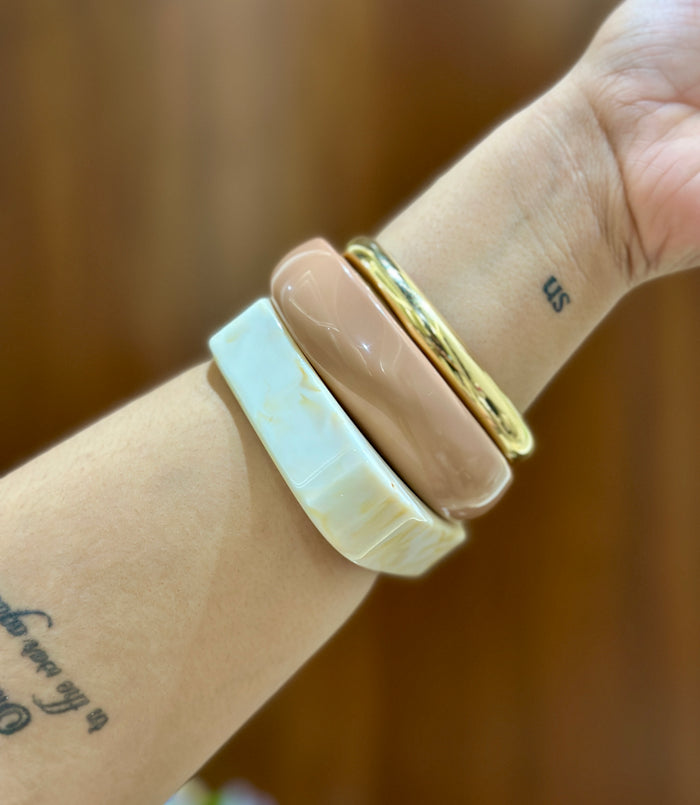 Modern Resin Bangle Stack Set Of 3 RB03