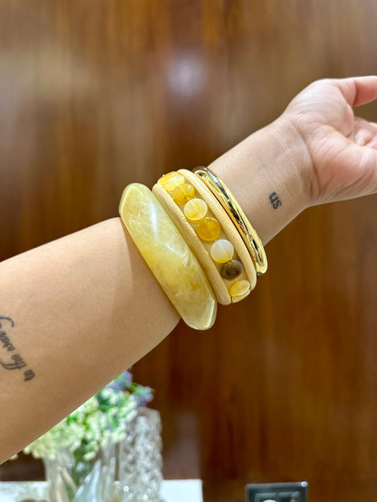 Modern Resin Bangle Stack Set Of 3 RB05
