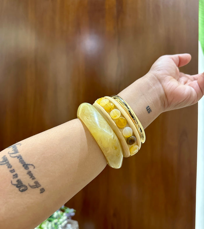 Modern Resin Bangle Stack Set Of 3 RB05