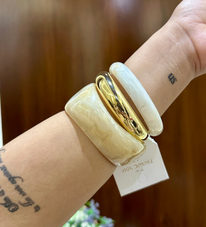 Modern Resin Bangle Stack Set Of 3 RB10