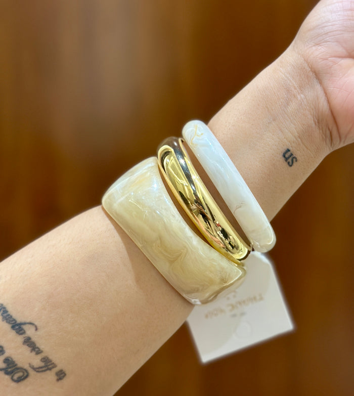 Modern Resin Bangle Stack Set Of 3 RB10