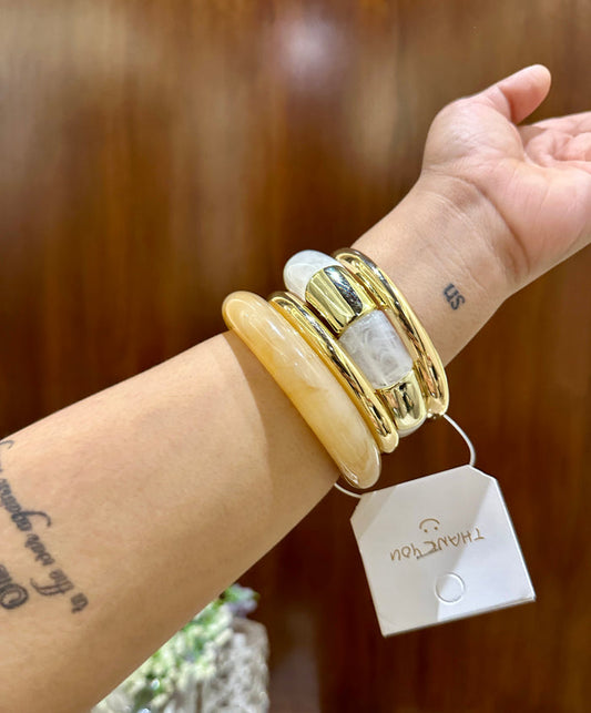 Modern Resin Bangle Stack Set Of 4 RB 08