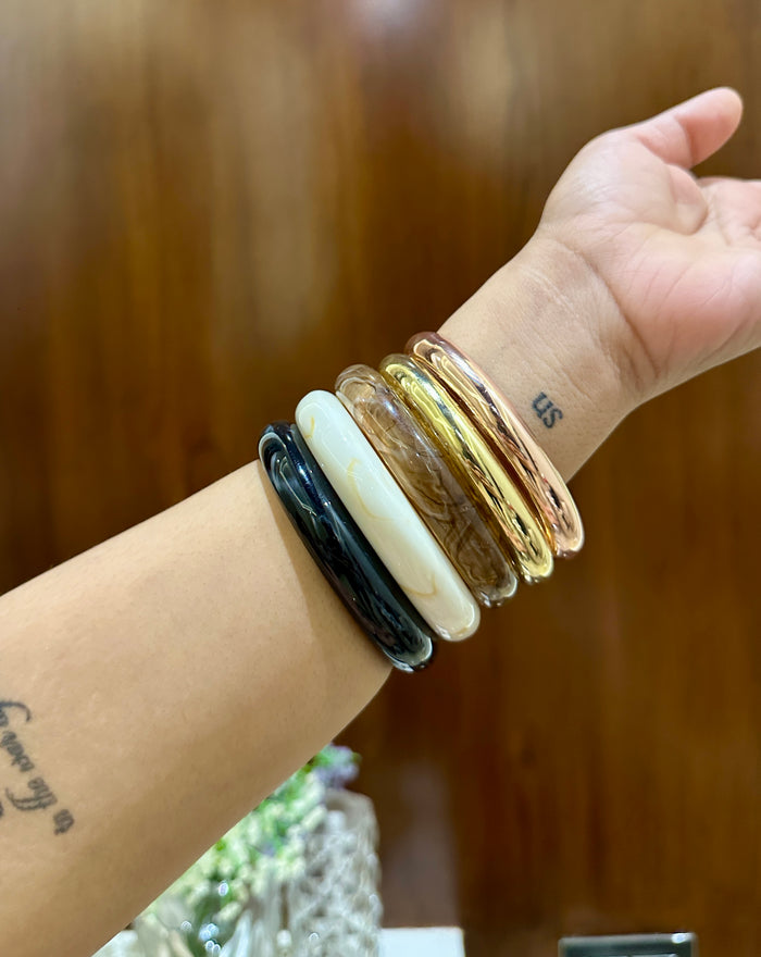 Modern Resin Bangle Stack Set Of 5 RB011