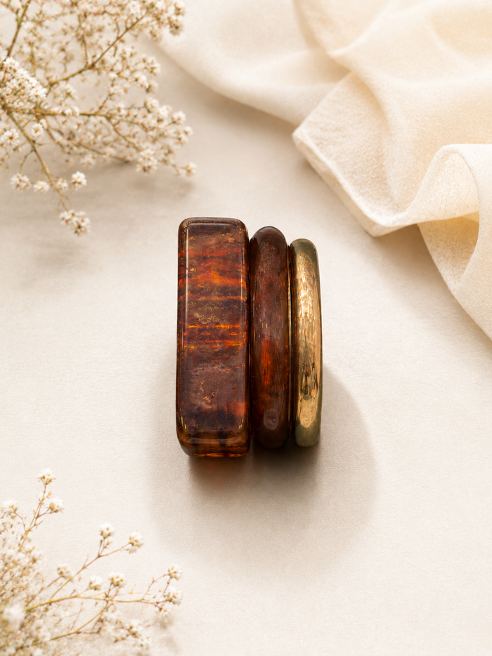 Modern Resin Bangle Stack Set Of3 RB013