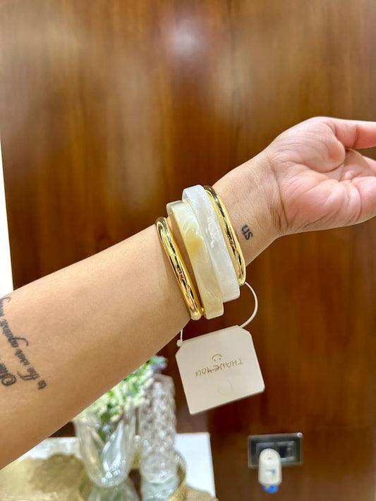 Modern Resin Bangle Stack Set Of4 RB06
