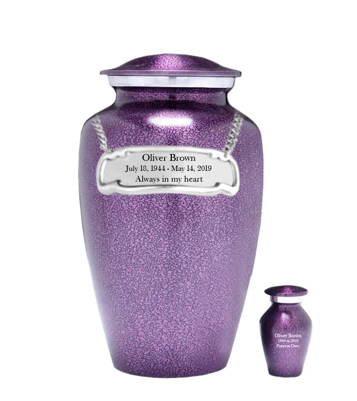 Modest Series - Purple Droplet Cremation Urn - IUAL143