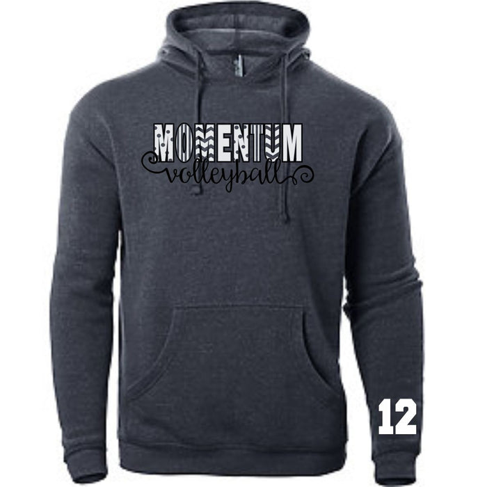 Momentum Volleyball Unisex Swirly Hoodie- Matte or Glitter