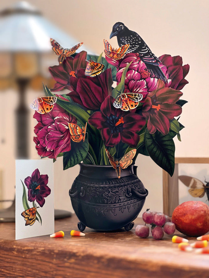 Moonlight Garden Pop-Up Flower Bouquet Card