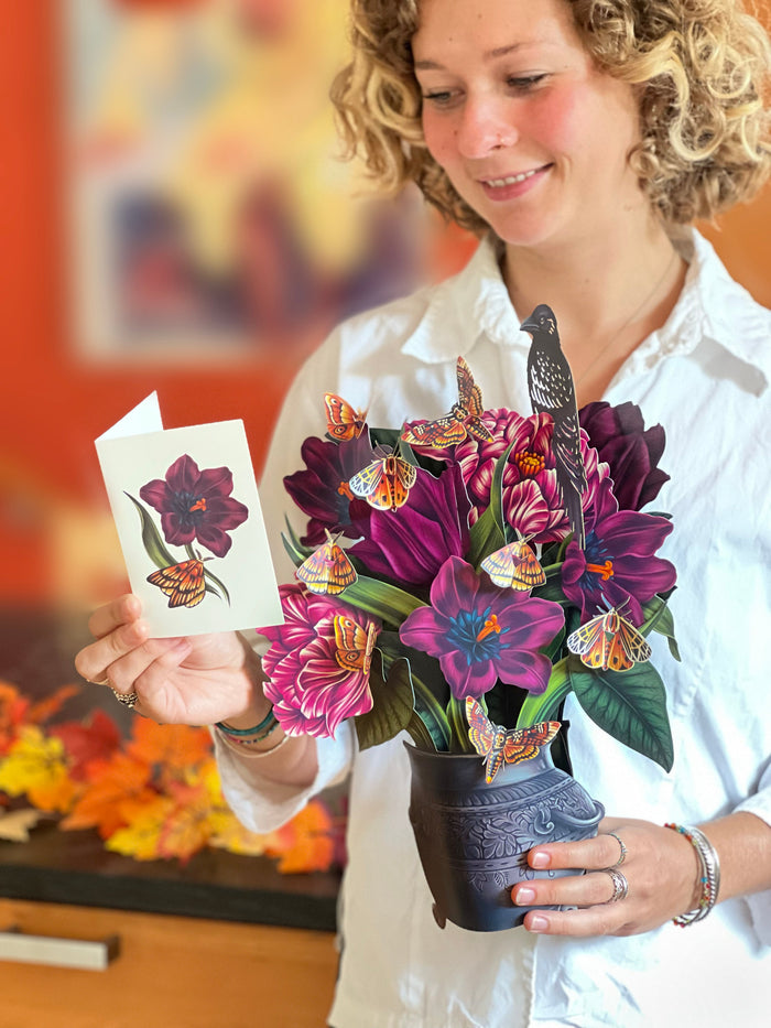 Moonlight Garden Pop-Up Flower Bouquet Card