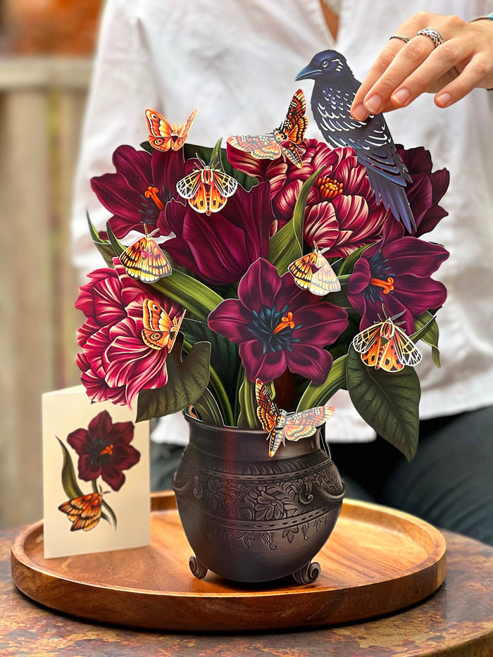 Moonlight Garden Pop-Up Flower Bouquet Card