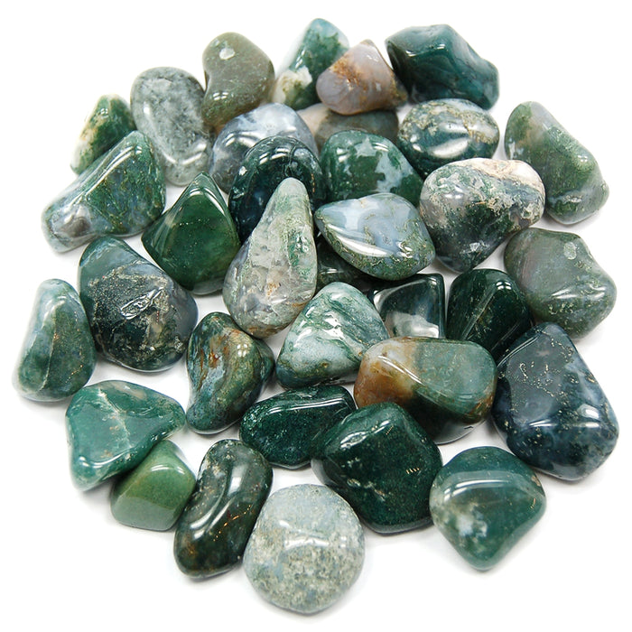 Moss Agate Tumbled