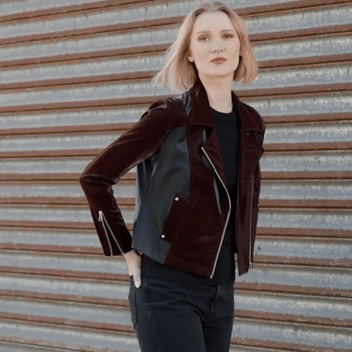 Mulberry Liquid Leather Jacket