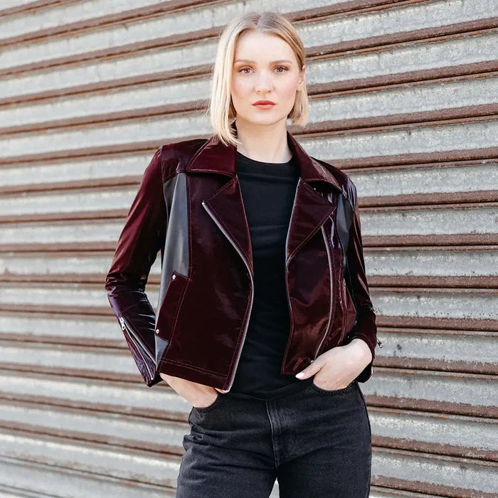 Mulberry Liquid Leather Jacket