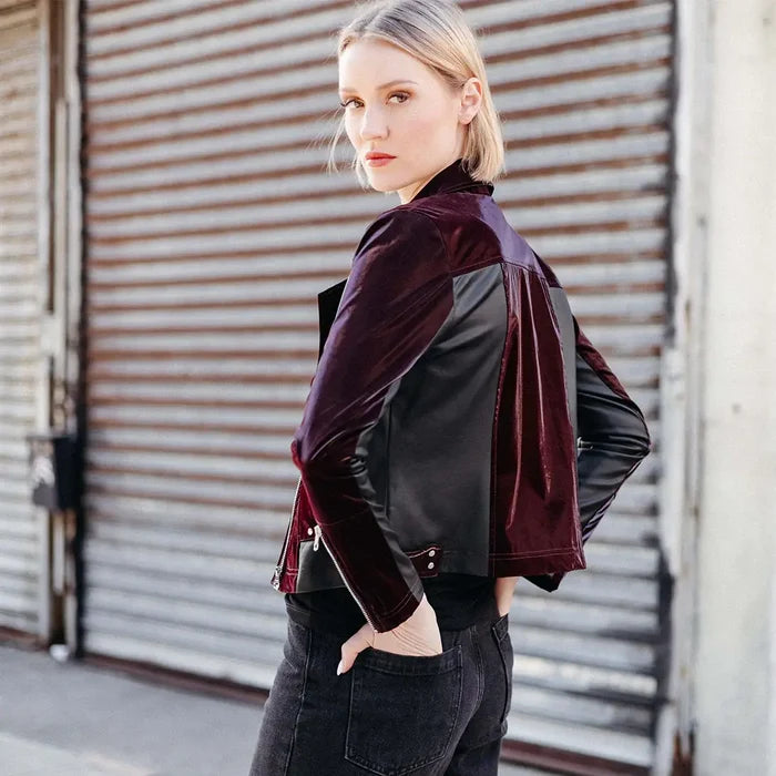 Mulberry Liquid Leather Jacket