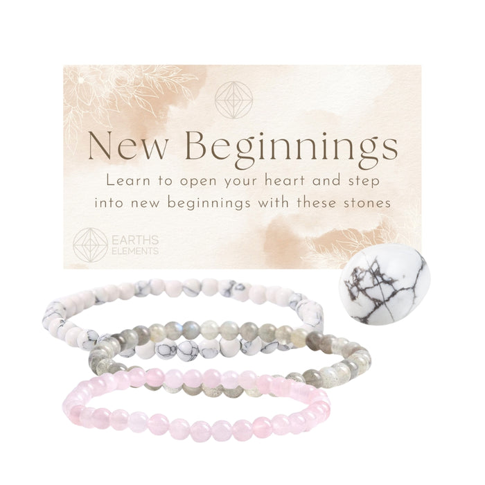 New Beginnings - Intention Bracelet Set - 4mm