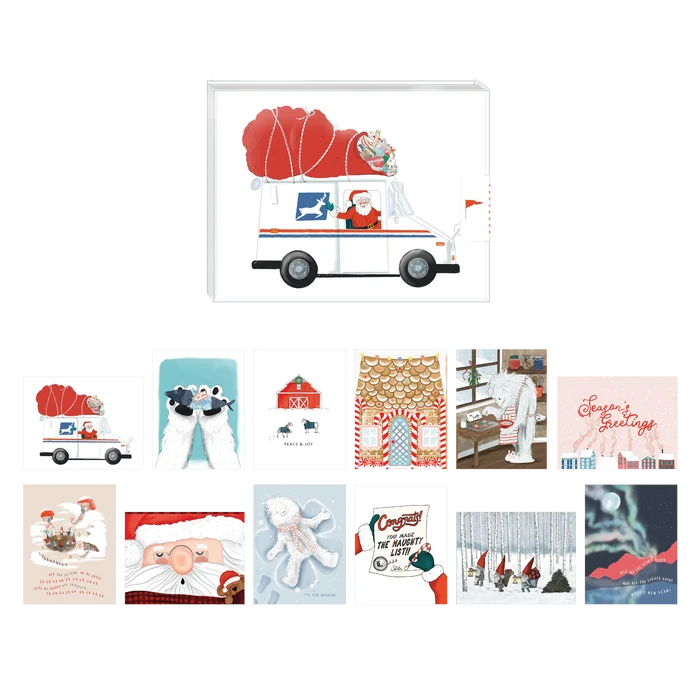 North Pole Holiday Cards Assorted Set of 12