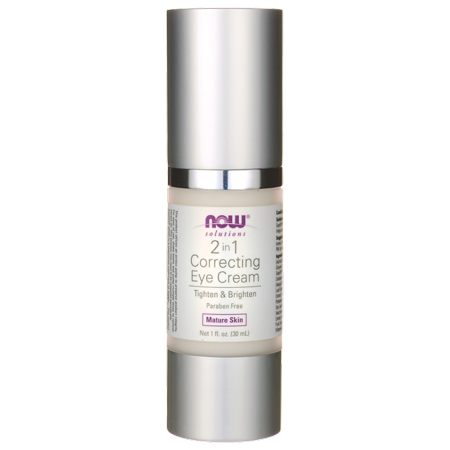 NOW FOODS Solutions 2 in 1 correcting eye cream كريم لتحت العين