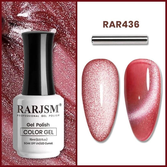 Nude Red Velvet Jelly Cat Eye Gel Polish TPO HEMA Free 15ml #436
