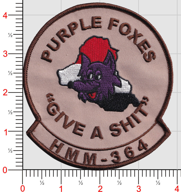 Official HMM 364 Purple Foxes Iraq Patch