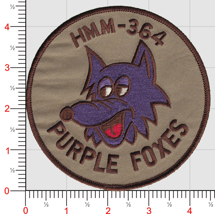 Officially Licensed USMC HMM-364 Purple Foxes Patch