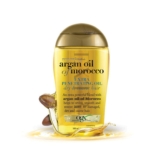 Ogx RENEWING + Argan Oil Of Morocco Extra Penetrating Oil زيت الاركان المغربي من او جي اكس