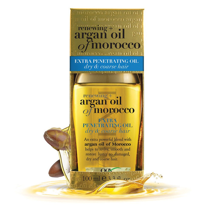 Ogx RENEWING + Argan Oil Of Morocco Extra Penetrating Oil زيت الاركان المغربي من او جي اكس